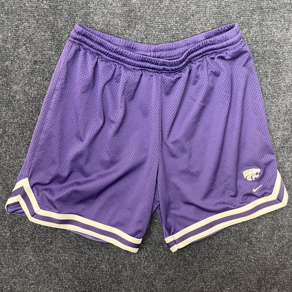 Y2K Kansas State Wildcats Shorts Womens XS Purple NCAA Basketball Nike Mesh Team
